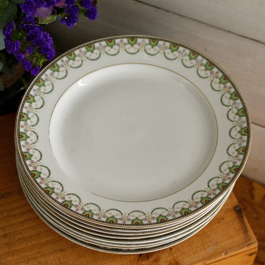 1920s A.Lanternier & Co. LIMOGES FRANCE French Antique Fine Porcelain Plate "Assiette"