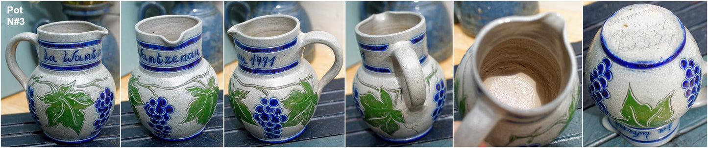 1950年代 ~ ALSACE BETSCHDORE & ROGGEN ~ フランス・ドイツの炻器 ~ 収集価値のあるアルザスをテーマにした塩釉砂岩