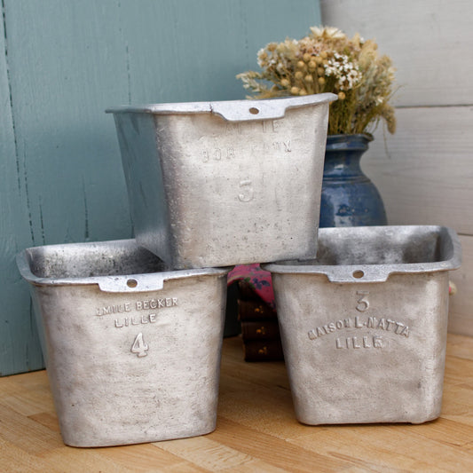 PATISSERIE CHARCUTERIE Baking MOLD GLATIE BORDEAUX EMILE BECKER MAISON NATTA LILLE French Antique Heavy Pure Aluminum Professional Baking Mold Ancien Moule a pate ou CHARCUTERIE MOULE Farmhouse Kitchen Decor