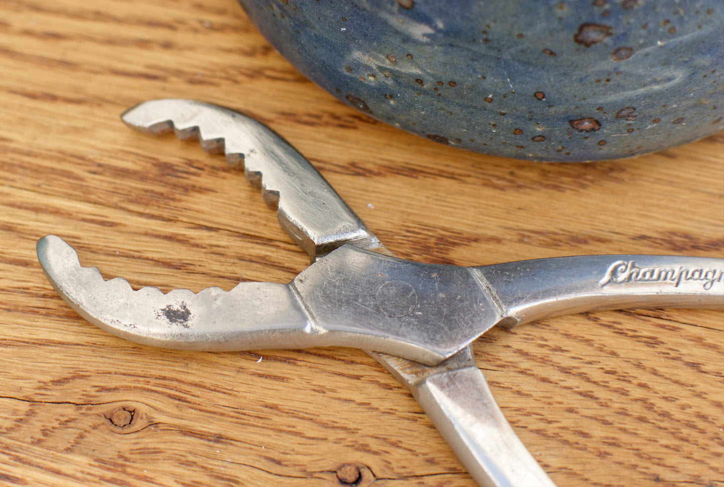French Vintage CHAMPAGNE Laurent Perrier Cork Pliers Puller Silver Plated Barware Made in France