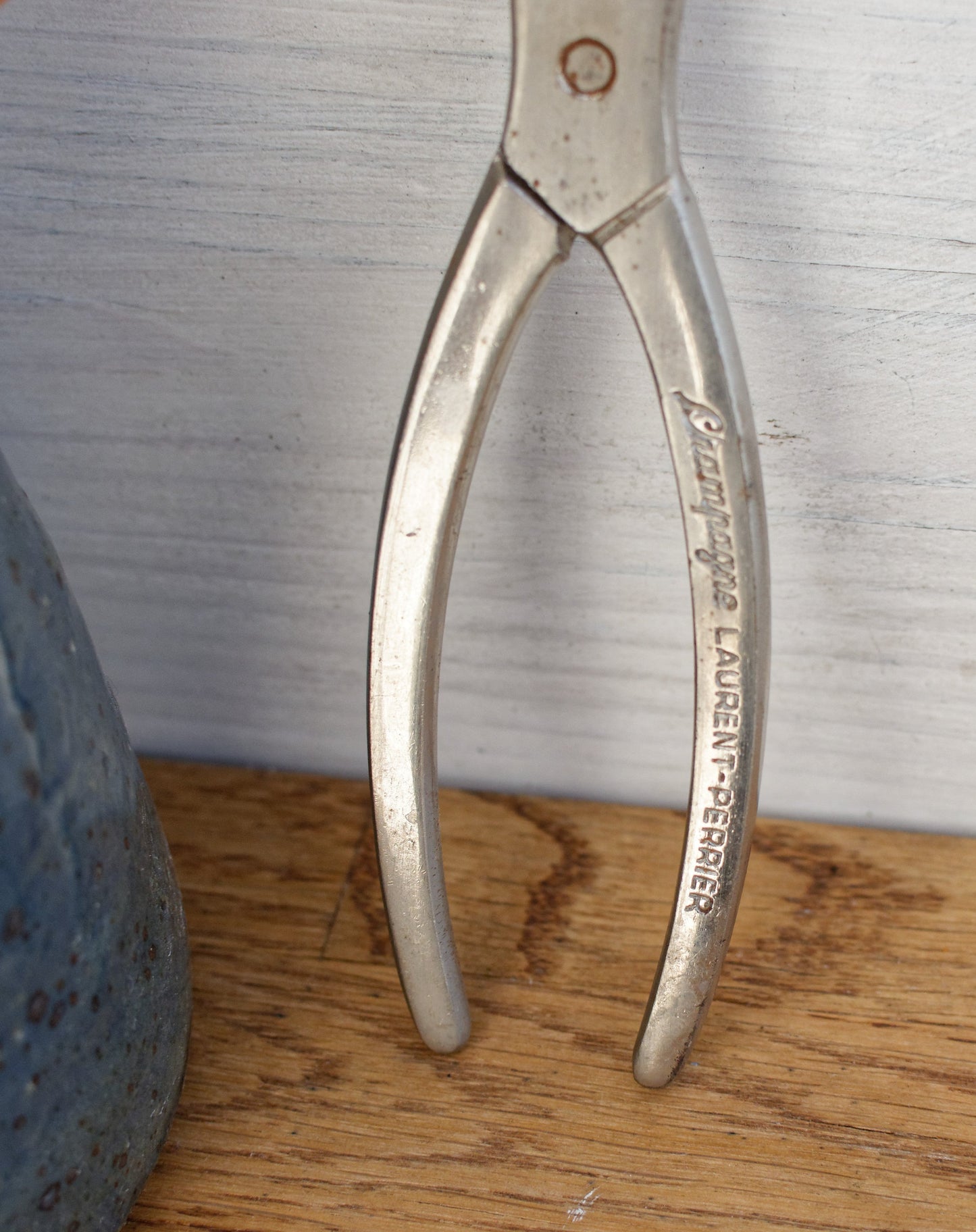 French Vintage CHAMPAGNE Laurent Perrier Cork Pliers Puller Silver Plated Barware Made in France