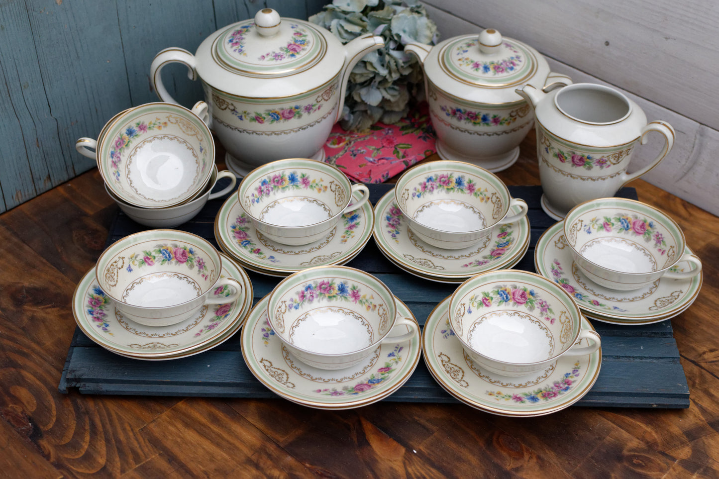 1950年代 ~ シャルル・アーレンフェルト フランス リモージュ ~ フランスアンティーク 高級磁器 コーヒー・紅茶サービス 10名様