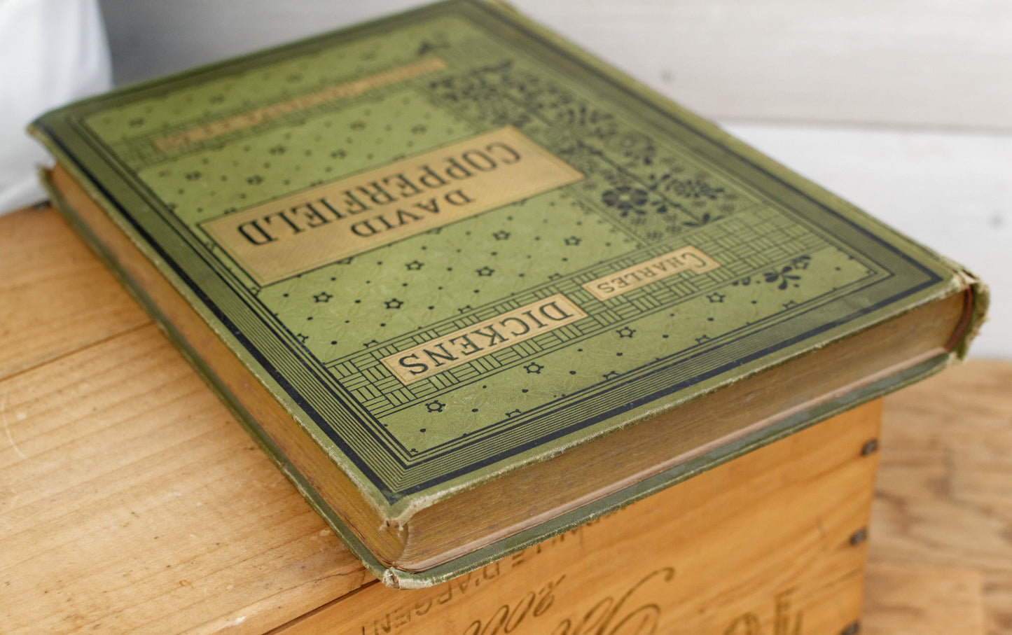 1885 Charles Dickens David Copperfield HACHETTE et Cie French Antique Collectible Gilded Cartonnage Book Novel Livre Roman