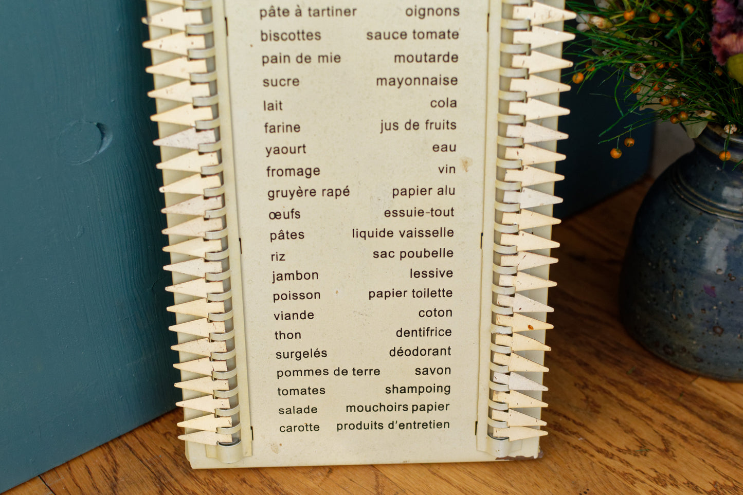 French Vintage Unique Wall Hanging Metal Plaque Shopping List Reusable Grocery List Commissions Ne Pas Oublier Don't forget