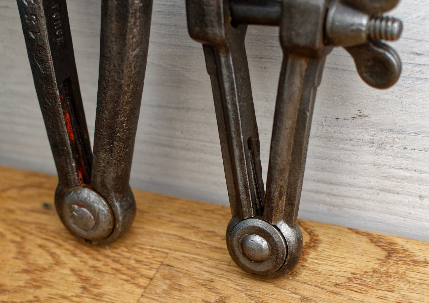 French Antique Small Hand VICE CLAMP FACOM Vintage Forged Steel ACIER FORGE Farmhouse Manual Tool