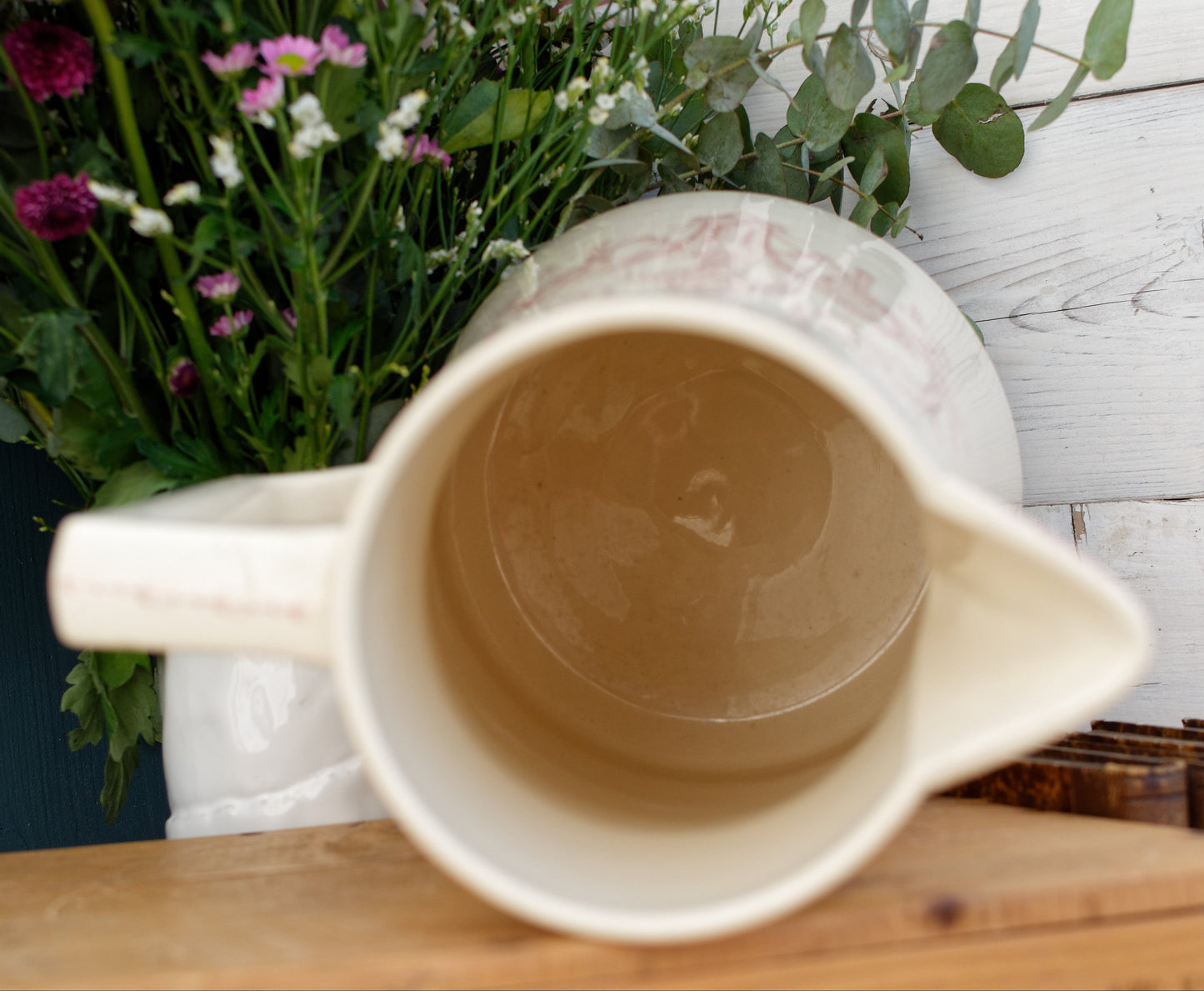 FIRENZE Sarreguemines U&C French Antique Ironstone Bathroom Pitcher BROC Terre de Fer en Faience