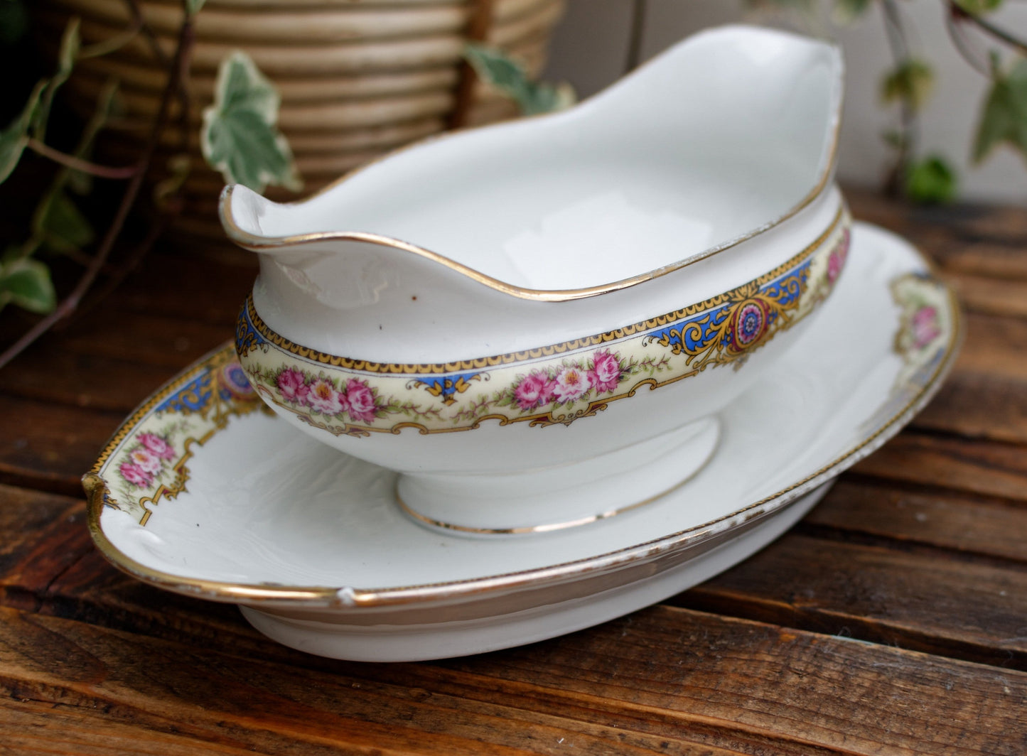 Années 1920 ~ F. Legrand & Cie LIMOGES ~ Français Antique Fine Porcelain Small Oval Serving Plate « RAVIER »