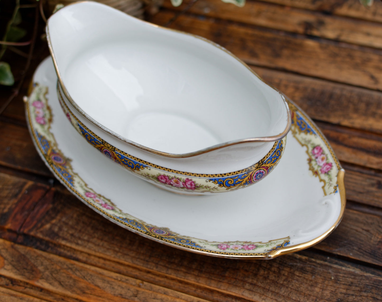 Années 1920 ~ F. Legrand & Cie LIMOGES ~ Français Antique Fine Porcelain Small Oval Serving Plate « RAVIER »