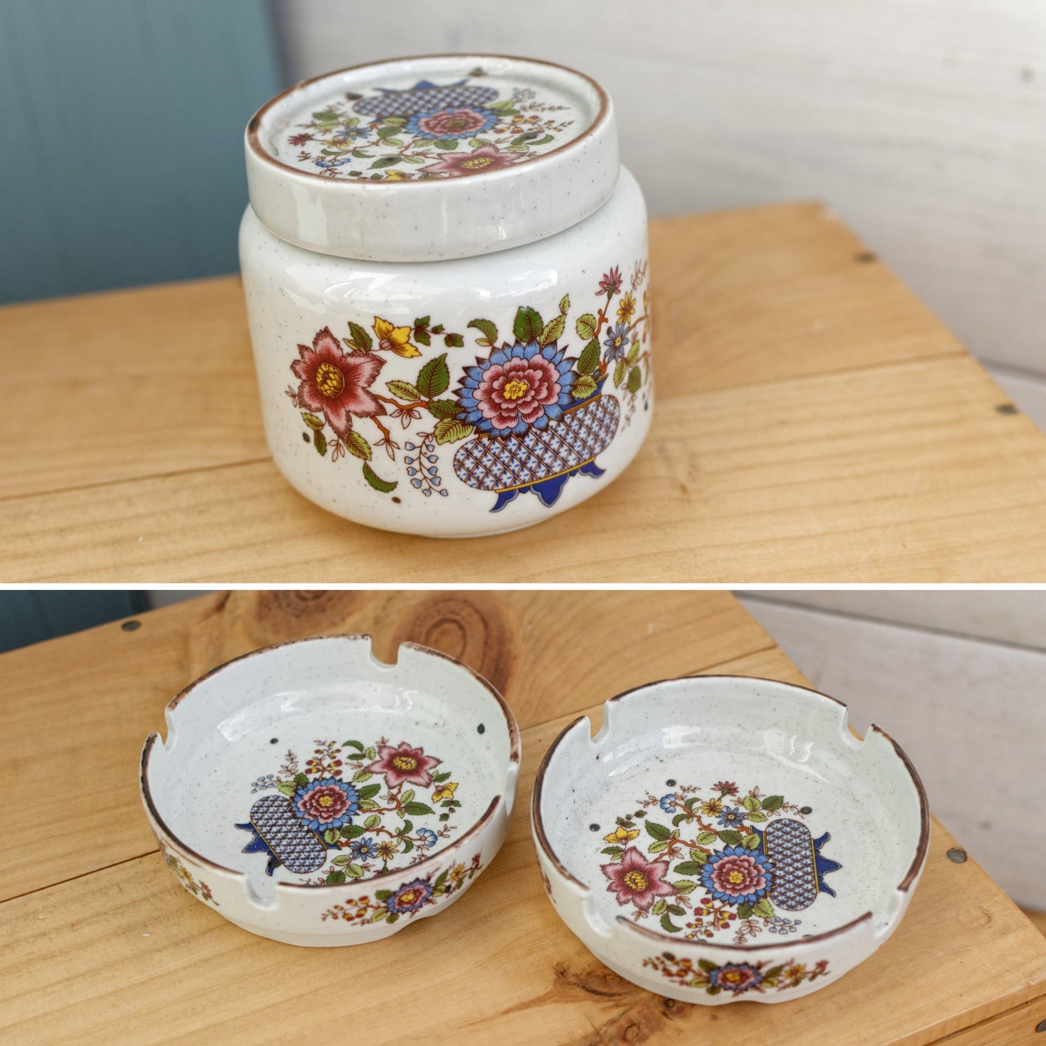 ECLATS SARREGUEMINES France French Vintage Ironstone Decorative Pieces Terre de Fer