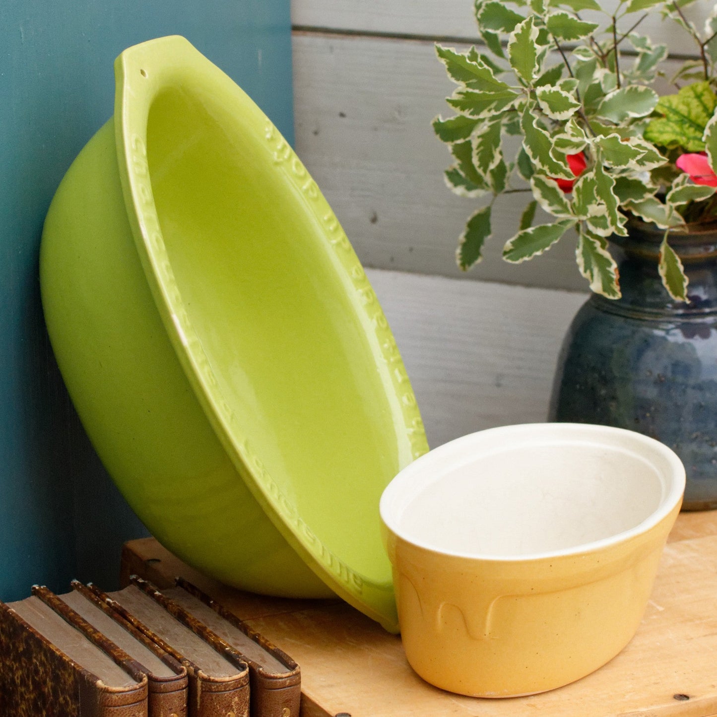 French Vintage Glazed Ceramic Stoneware Oval Casserole Dish Heritage Du Gout Charcuterie a L Ancienne Enameled Sandstone Gratin Pan