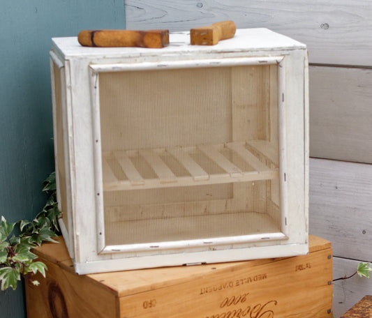 Garde Manger Fromagier French Antique Wooden Hanging Cheese Storage Box Rustic Farmhouse Cooling Mesh Closet