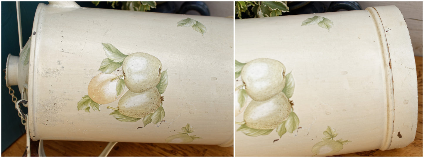 French Vintage Rustic Decorative Fuel (Oil, Gas, Kerosene) Canister ~ Aluminum Metal Oil Can