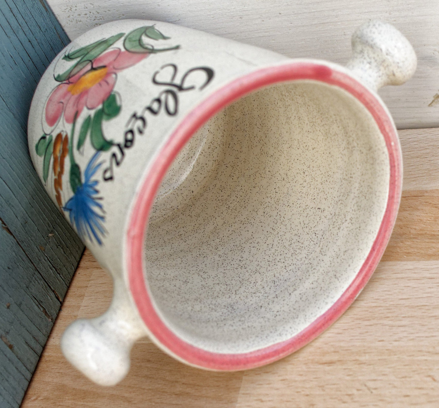 Revol Porcelaine Decor Porquerolles Création ~ Français seau à glace en porcelaine vintage Champagne Wine ~ Français Ironstone « Seau »