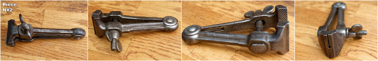 French Antique Small Hand VICE CLAMP FACOM Vintage Forged Steel ACIER FORGE Farmhouse Manual Tool