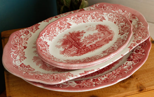English Ironstone Red ROMANTIC ENGLAND Royal Staffordshire Ironstone Dishwasher Safe J&G Meakin England