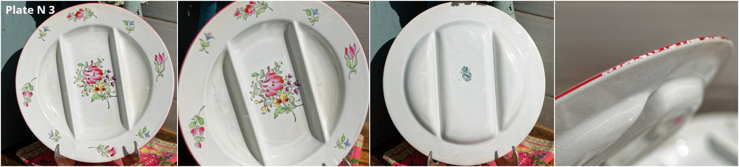 French K&G (Keller et Guérin) Lunéville handpainted old strasbourg asparagus plate