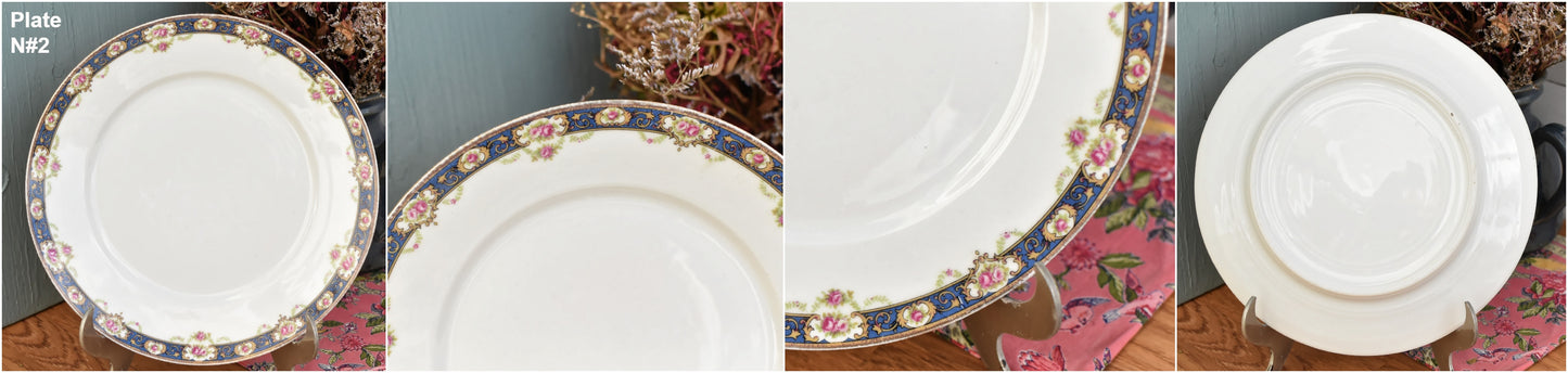1930s ~ LIMOGES ~ French Antique Fine Porcelain China Serving Piece Plate