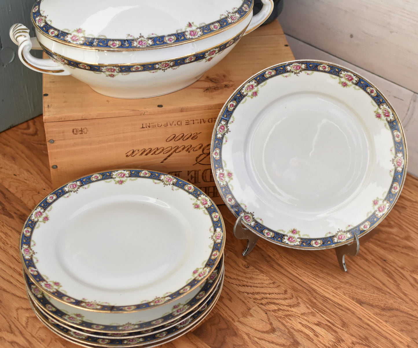 1930s ~ LIMOGES ~ French Antique Fine Porcelain China Serving Piece Plate