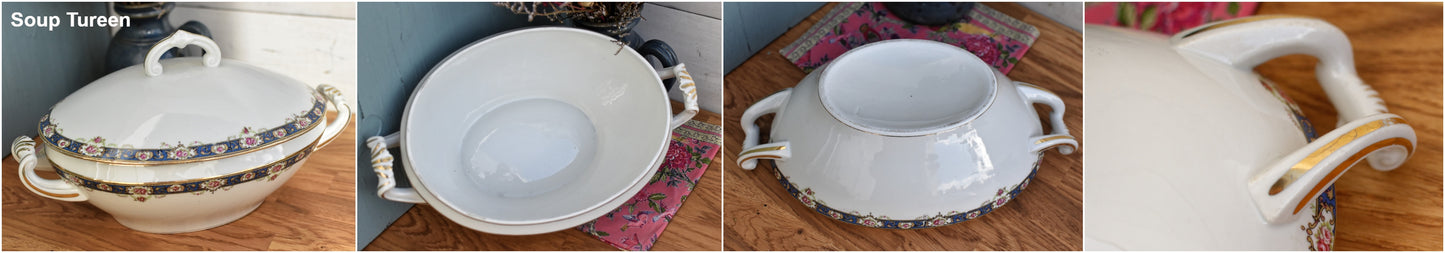 1930s ~ LIMOGES ~ French Antique Fine Porcelain China Serving Piece Plate