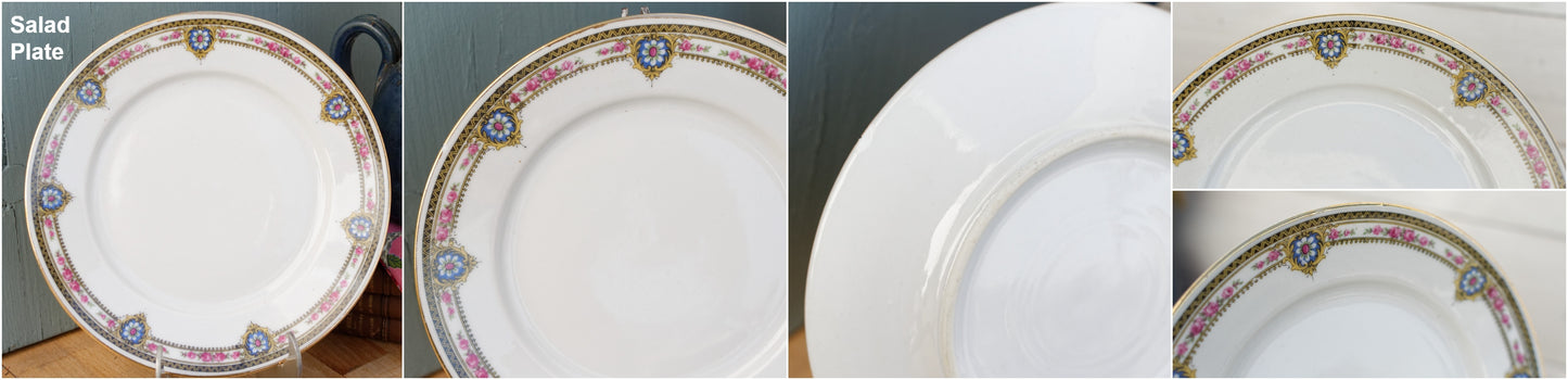 French Antique Fine Porcelain Plate LIMOGES FRANCE