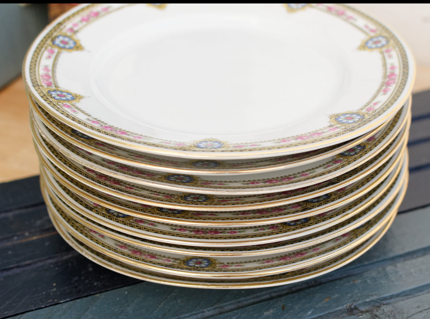 French Antique Fine Porcelain Plate LIMOGES FRANCE
