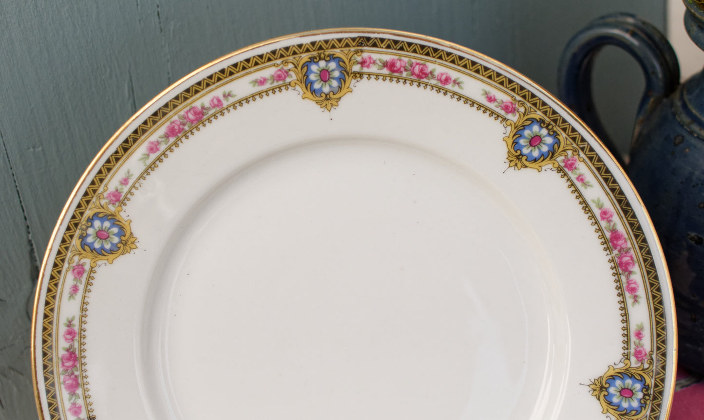 French Antique Fine Porcelain Plate LIMOGES FRANCE