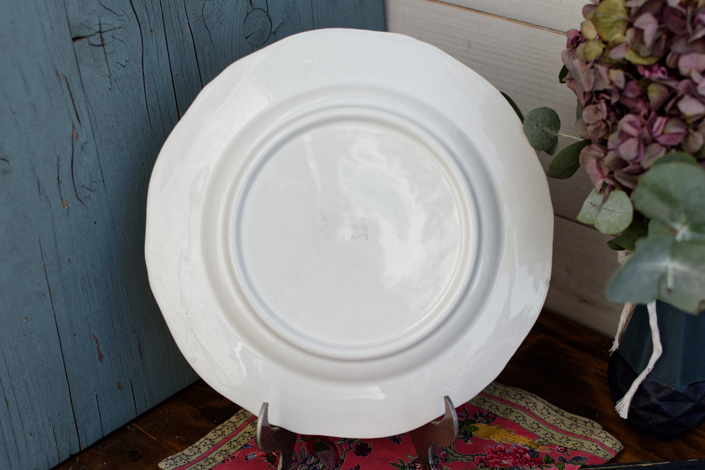 1960s ~ LONGCHAMP ~ France ~ French Vintage Ironstone Floral Asparagus Plate ~ Terre de Fer
