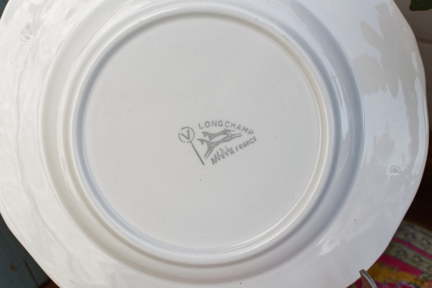 1960s ~ LONGCHAMP ~ France ~ French Vintage Ironstone Floral Asparagus Plate ~ Terre de Fer
