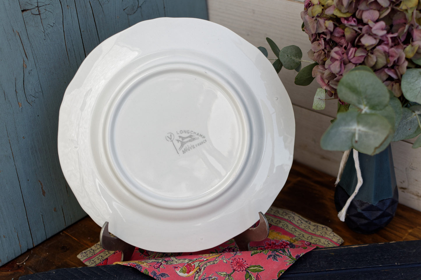 1960s ~ LONGCHAMP ~ France ~ French Vintage Ironstone Floral Asparagus Plate ~ Terre de Fer