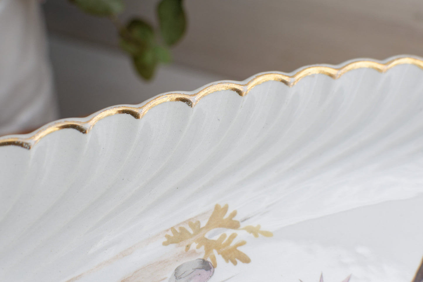 1930's K&G (Keller et Guérin) Lunéville French Vintage Fine Porcelain Fish Plate Platter Made in France