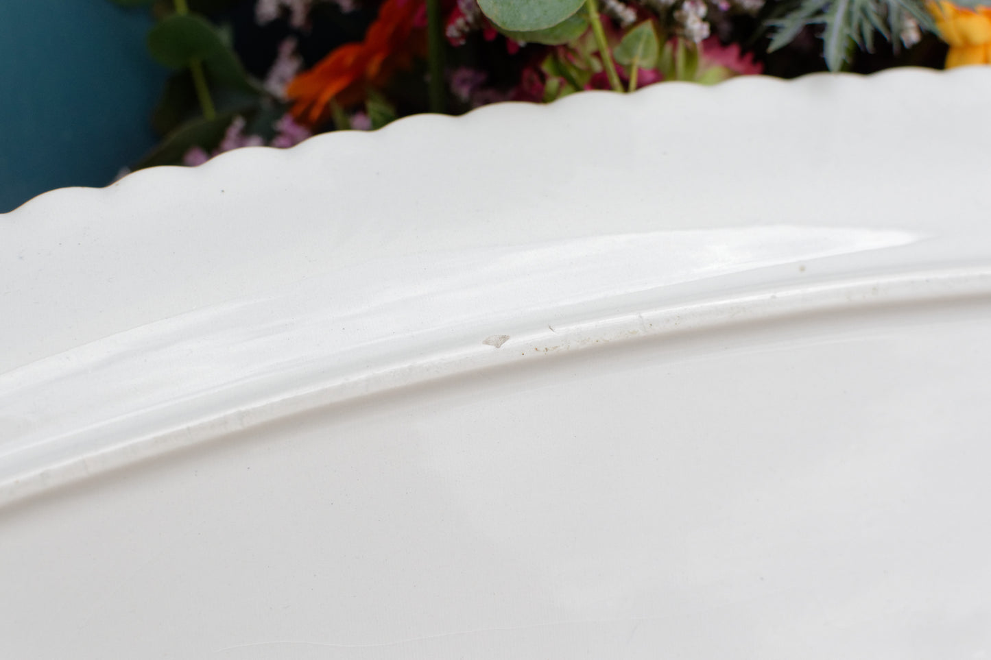 1930's K&G (Keller et Guérin) Lunéville French Vintage Fine Porcelain Fish Plate Platter Made in France