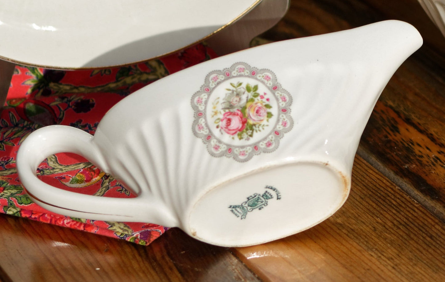 1930s ~ K&G (Keller et Guérin) Luneville ~ French Antique Ironstone Floral Porcelain Floral Serving Piece ~ Terre de Fer