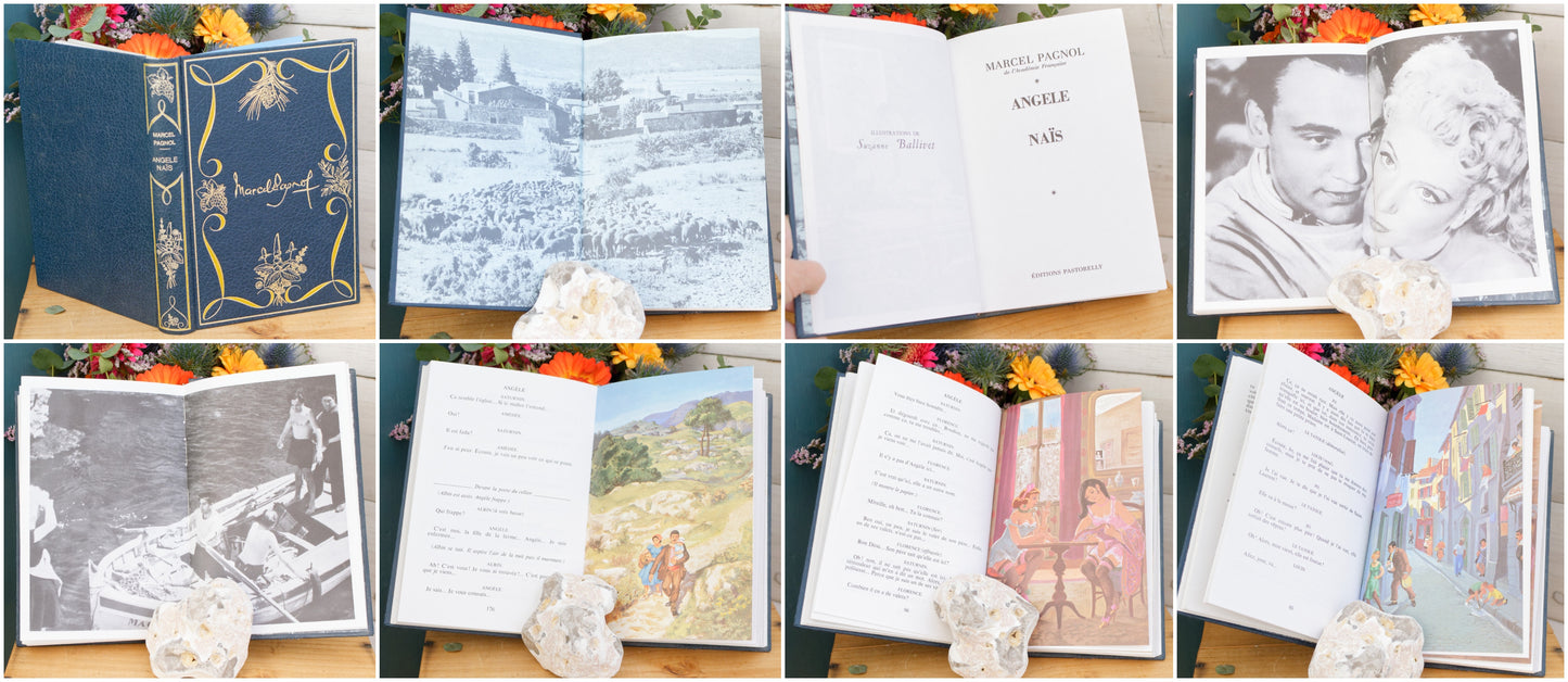 1973 Marcel PAGNOL de L'Academie Francaise Published by Clement Pastorelly Monto Carlo French Vintage Film Themed Illustrated Hardcover Book Livre