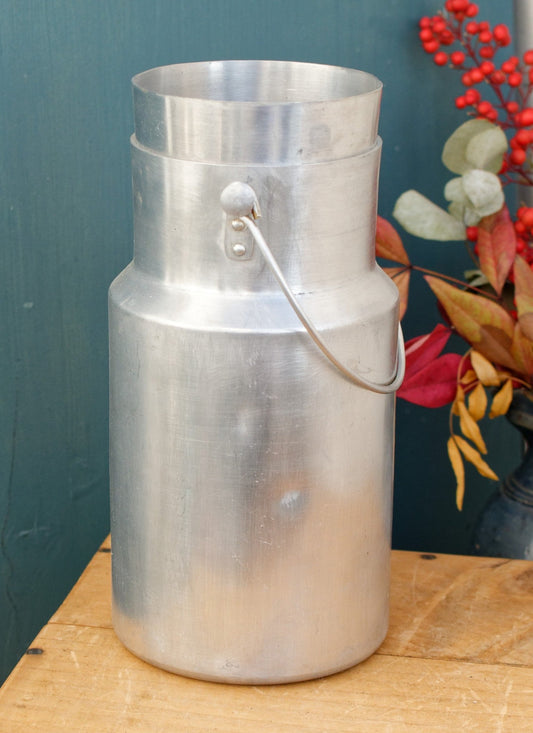 URF 113 Francs 1 1/2 Litres ALUMINUM PUR Lidded Milk Churn Pot Pail French Farmhouse Decorative Milk Pot Made in