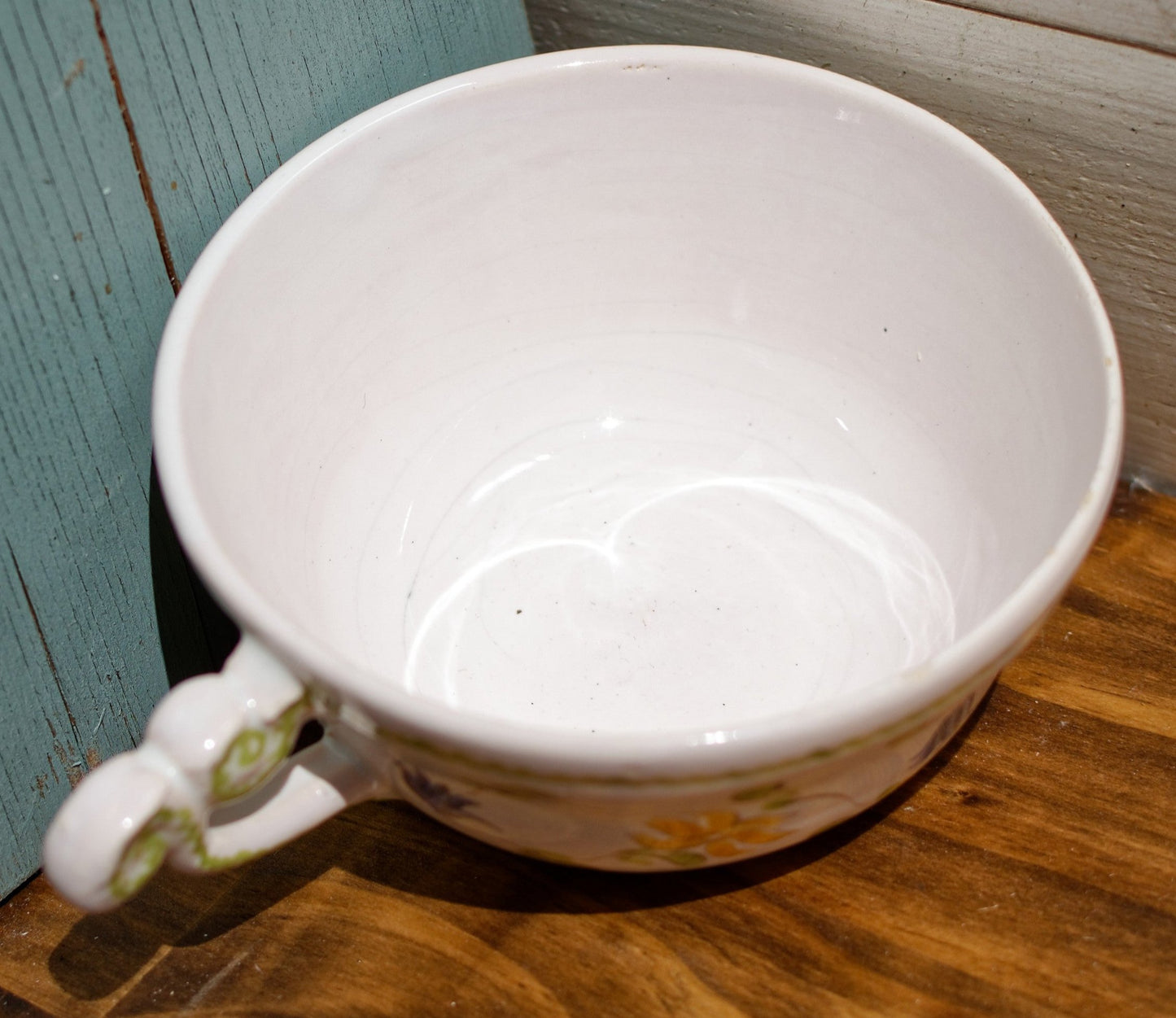 ムスティエ&クレリー ~ LONGCHAMP ~ フランス アンティーク 手描き 収集品 アイアンストーン プレート/カップ ~ テール ド フェール