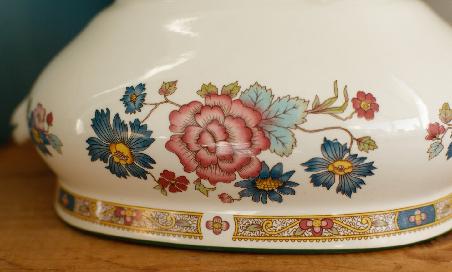 ORIENT from the Dynasty Collection Myott Staffordshire English Vintage Ironstone Polychrome Soup Tureen Soupiere Vegetable Dish Made in England
