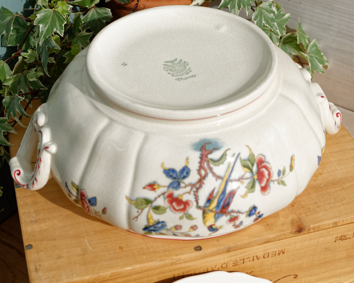 1950s ~ "PHOENIX" VILLEROY & BOCH ~ French German Vintage Floral Ironstone Soup Tureen "Soupiere" ~ Terre de Fer