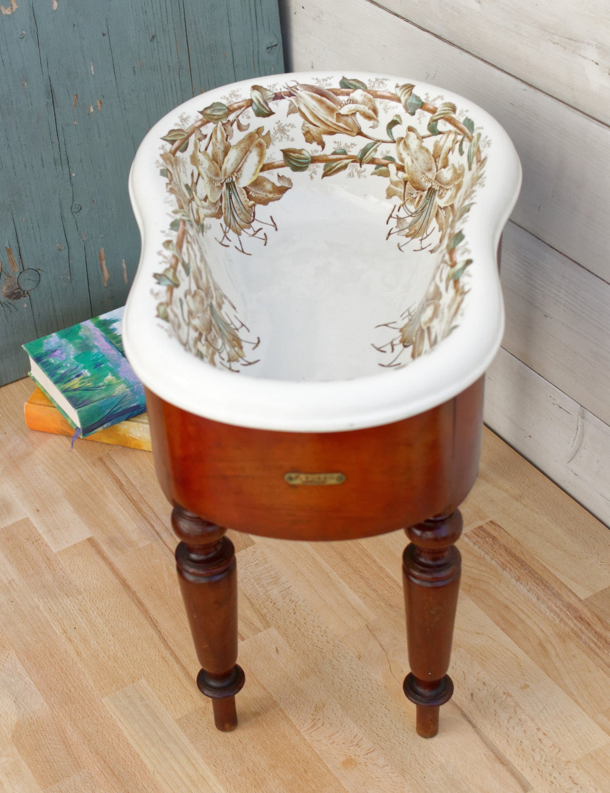 French Bidet Porcelaine Anglaise Cauldon EP Concessionaire Paris Grand Prix 1889 P.Puech Bordeaux