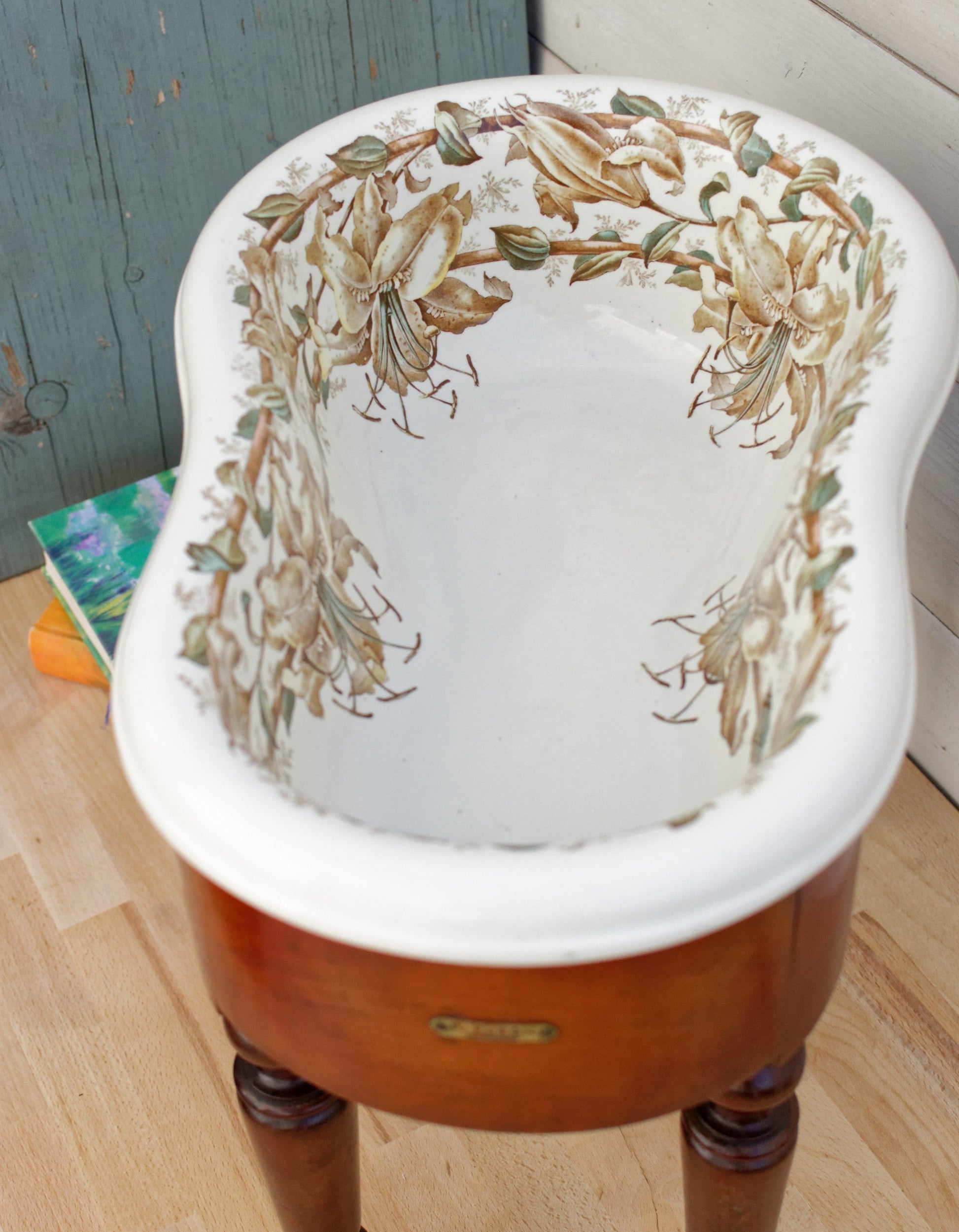 French Bidet Porcelaine Anglaise Cauldon EP Concessionaire Paris Grand Prix 1889 P.Puech Bordeaux