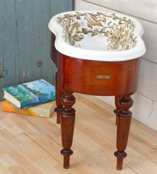 French Bidet Porcelaine Anglaise Cauldon EP Concessionaire Paris Grand Prix 1889 P.Puech Bordeaux