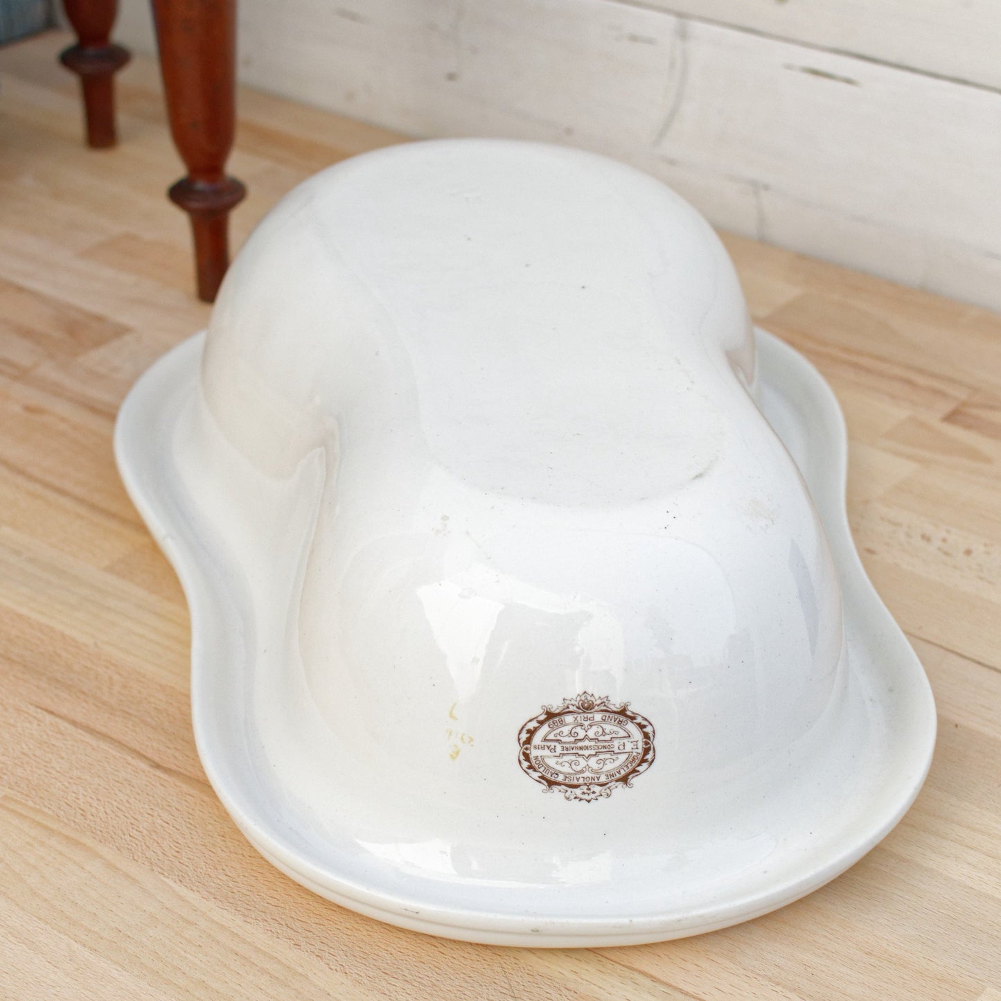 French Bidet Porcelaine Anglaise Cauldon EP Concessionaire Paris Grand Prix 1889 P.Puech Bordeaux