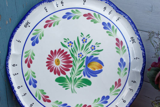 Faiencerie de Pornic France LISA ~ French Vintage Breton Style Platter Serving Plate Décor Lisa