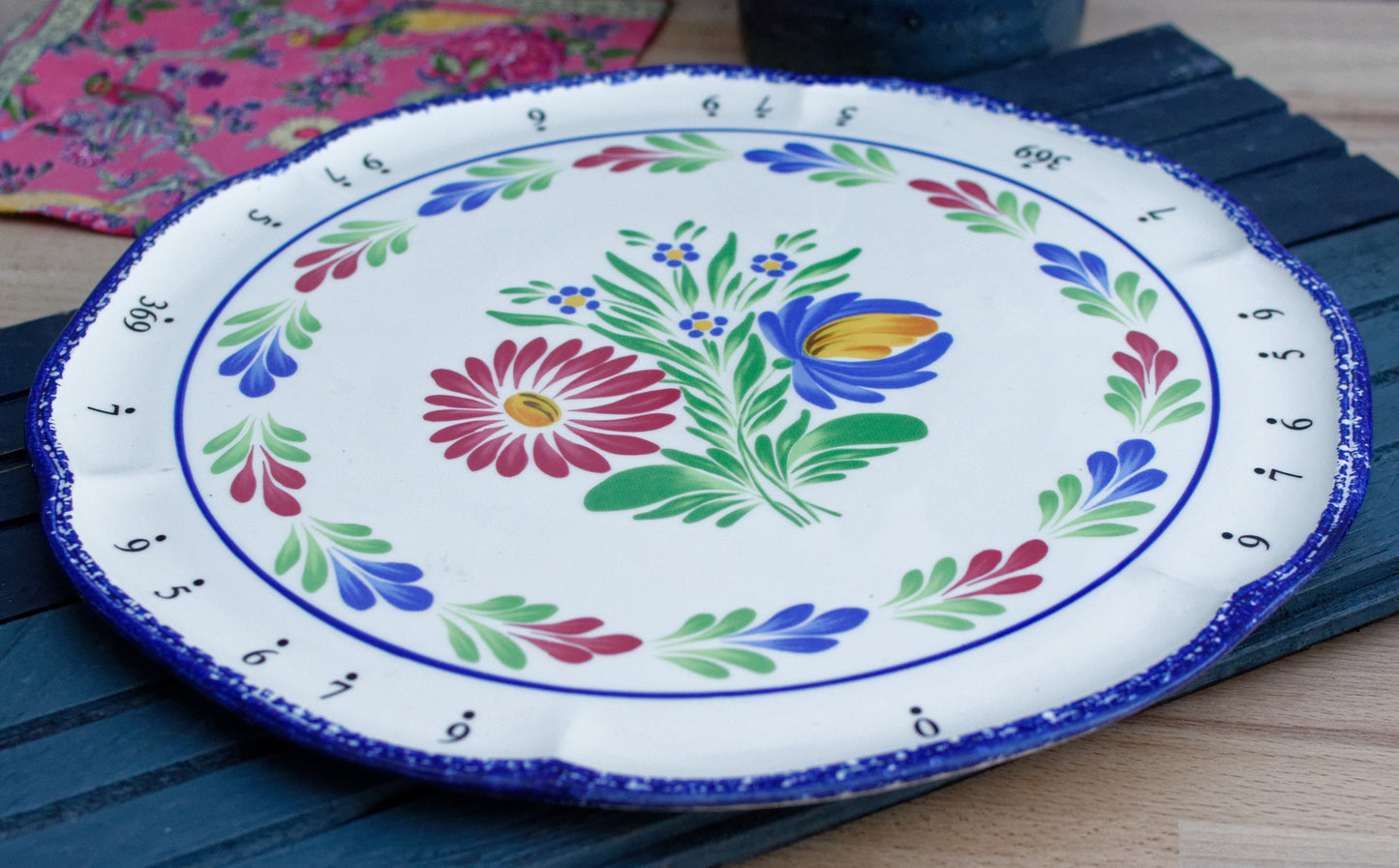 Faiencerie de Pornic France LISA ~ French Vintage Breton Style Platter Serving Plate Décor Lisa