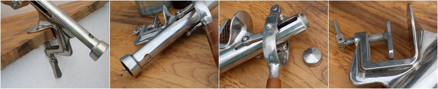 RAPID Made in Swiss Vintage Professional Chrome Plated Table Counter Bar Mounted Bottle Opener Corkscrew Wine Bottle Bar Accessory