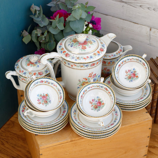 Raynaud & Co R&C LIMOGES France French Antique Fine Porcelain Coffee/Tea Service for 9 people