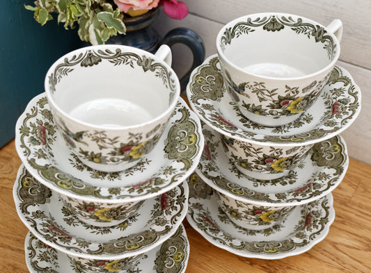 WINDSOR Ridgway of STAFFORDSHIRE England 1792 English Vintage Porcelain Larger Cup/Saucer