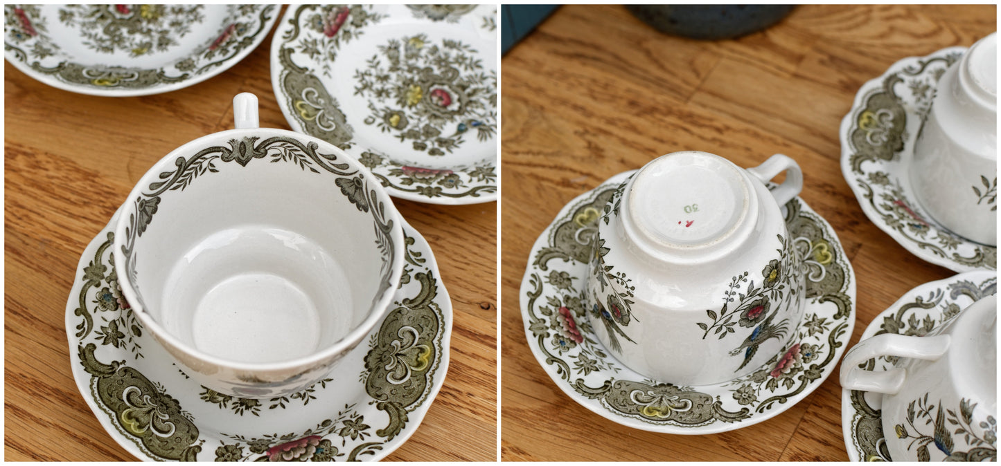 WINDSOR Ridgway of STAFFORDSHIRE England 1792 English Vintage Porcelain Larger Cup/Saucer