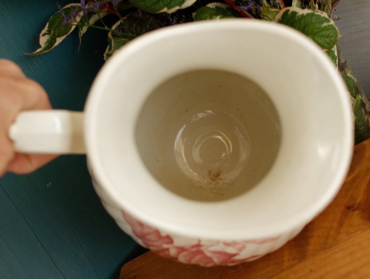 SOLIEL Sarreguemines U&C French Antique Ironstone Red Transferware Bathroom Pitcher BROC Chambre Pot Terre de Fer en Faience