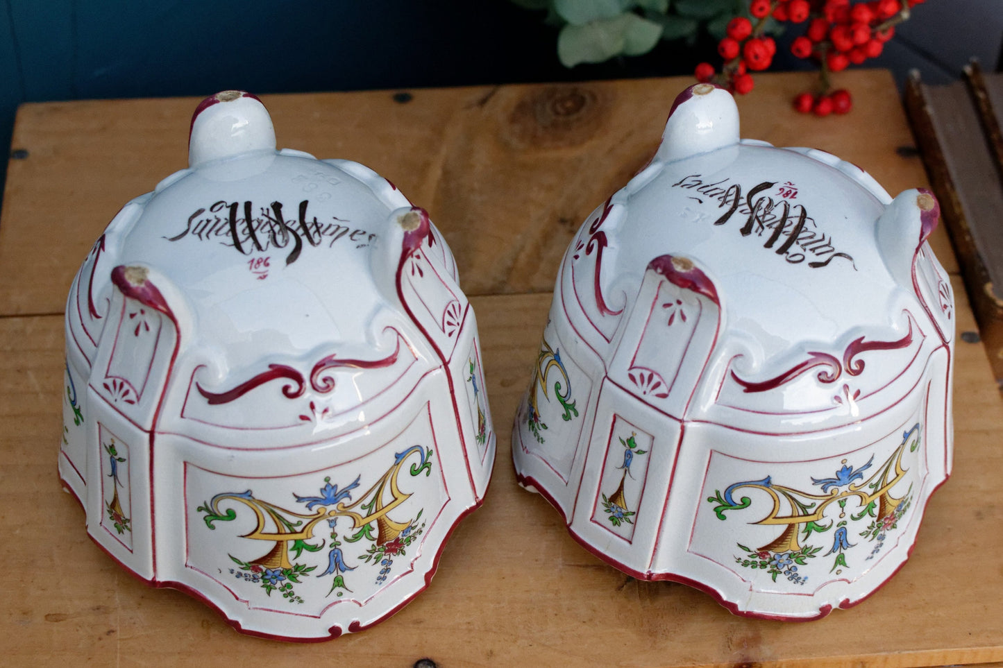Sarreguemines U&C Faience Terre de Fer Garden Planters