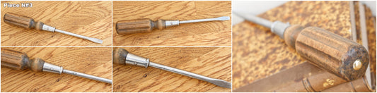 Antique Wooden Handle Craftsmans Screwdriver Vintage Phillips Head Flat Edge Farmhouse Manual Tool